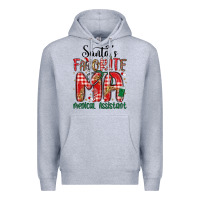 Heather Grey santa favorite medical assistant Premium Hoodie - MaliasSmallBusiness
