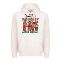 Pale Pink santa favorite medical assistant Premium Hoodie - MaliasSmallBusiness