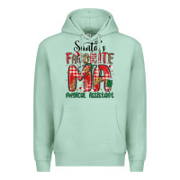 Seafoam santa favorite medical assistant Premium Hoodie - MaliasSmallBusiness