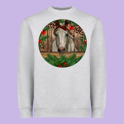 Heavyweight Sweatshirt Christmas Horse