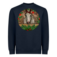 Navy Christmas Horse Heavyweight Sweatshirt - RanaPortraitStore