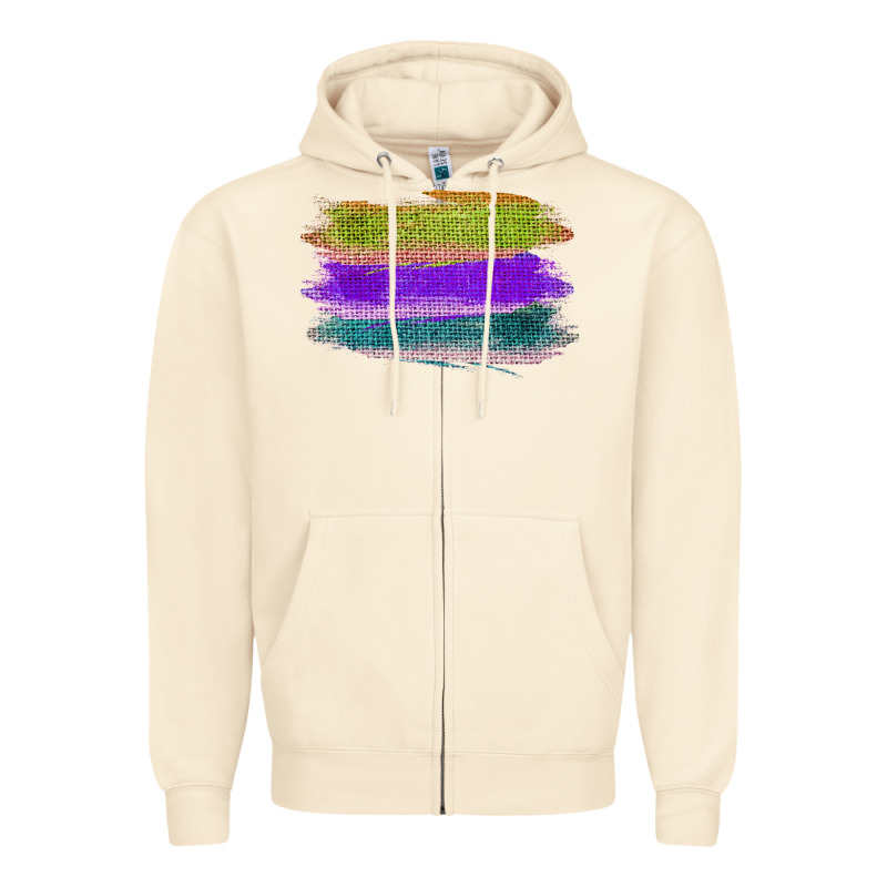 Green Purple Cyan Colored Triple Brush Strokes Zipper Hoodie by Bettercallsaul | Teevron