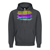 Smoke Green Purple Cyan Colored Triple Brush Strokes Zipper Hoodie - Bettercallsaul