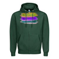 Sports Green Green Purple Cyan Colored Triple Brush Strokes Zipper Hoodie - Bettercallsaul