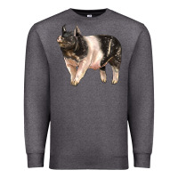 Charcoal Heather hampshire pig Premium Sweatshirt - LillyAllenDesigns