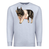 Heather Grey hampshire pig Premium Sweatshirt - LillyAllenDesigns