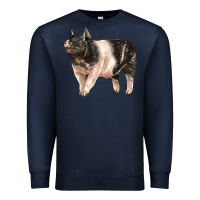 Navy hampshire pig Premium Sweatshirt - LillyAllenDesigns