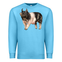 Ocean Blue hampshire pig Premium Sweatshirt - LillyAllenDesigns
