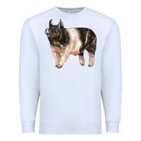 White hampshire pig Premium Sweatshirt - LillyAllenDesigns