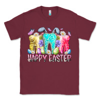 Burgundy happy easter tooth Classic Tee - RacoonDesign