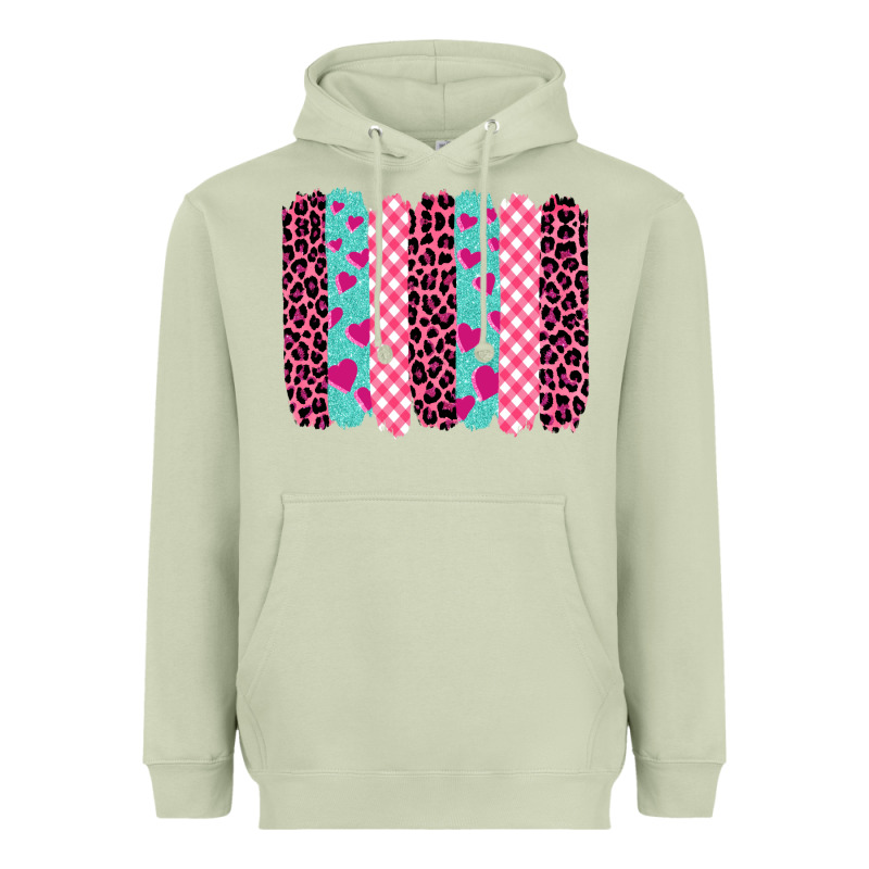 Valentine's Day Brushstrokes Heavyweight Hoodie by BarkalooDesign | Teevron
