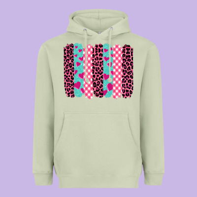 Valentine's Day Brushstrokes Heavyweight Hoodie Designed By Barkaloodesign
