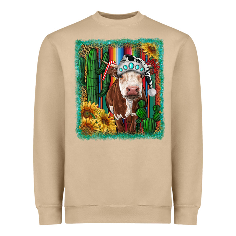 Western Christmas Cow Heavyweight Sweatshirt by RanaPortraitStore | Teevron