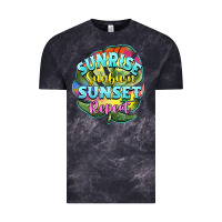 Cloud Black sunrise sunburn sunset repeat Vintage Tee - BarkalooDesign