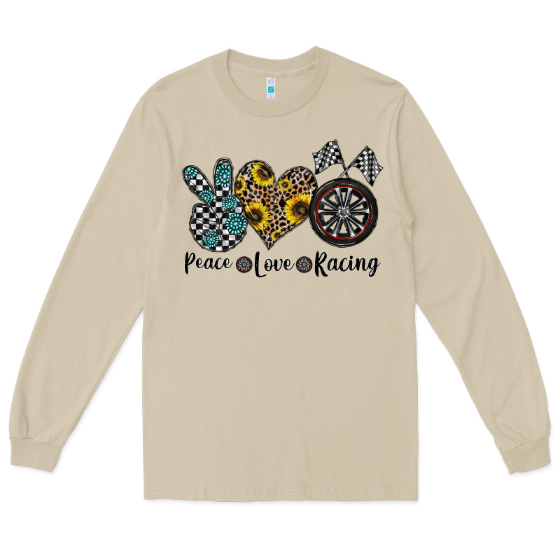 Peace Love Racing Long Sleeve Tee by CowhideDigitalArt | Teevron