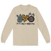 Mushroom peace love racing Long Sleeve Tee - CowhideDigitalArt