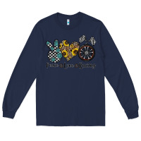 Navy peace love racing Long Sleeve Tee - CowhideDigitalArt
