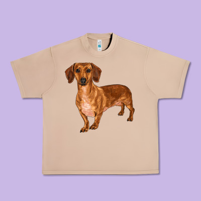 Dachshund Urban Heavy Tee Designed By Ranaportraitstore