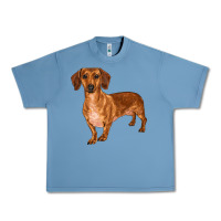 Pebble Blue dachshund Urban Heavy Tee - RanaPortraitStore