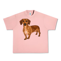 Salmon dachshund Urban Heavy Tee - RanaPortraitStore