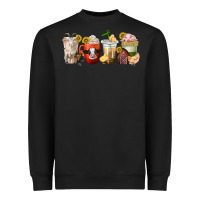 Black farm animals coffee cups Heavyweight Sweatshirt - texasbilliewilder