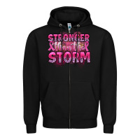 Black stronger than the storm Zipper Hoodie - Artiststas