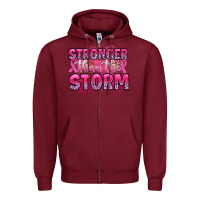Burgundy stronger than the storm Zipper Hoodie - Artiststas