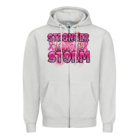 Dove Grey stronger than the storm Zipper Hoodie - Artiststas