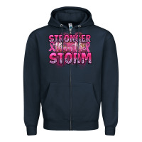 Navy stronger than the storm Zipper Hoodie - Artiststas