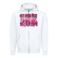 White stronger than the storm Zipper Hoodie - Artiststas