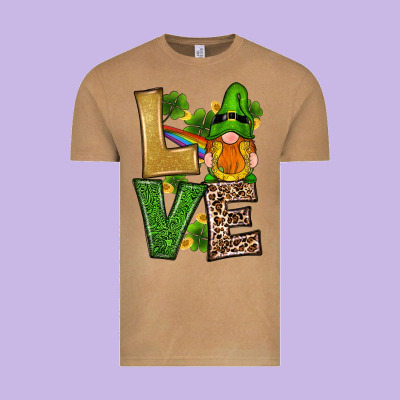 Vintage Tee st patricks day gnomes shamrock love