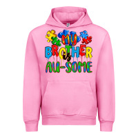 Fuchsia Pink my brother is au some a Urban Hoodie - Artiststas