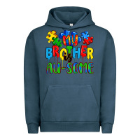 Pigment Midnight Navy my brother is au some a Urban Hoodie - Artiststas