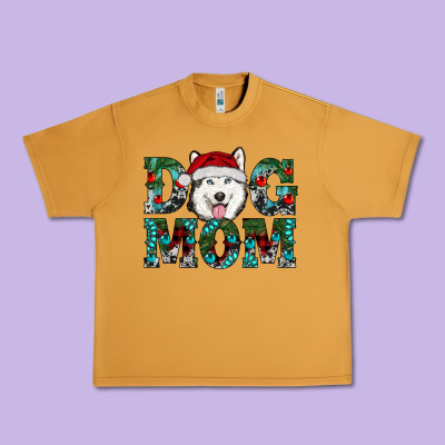 Christmas Dog Mom Husky Urban Heavy Tee Designed By Ranaportraitstore