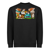 Black farm truck coffee cups Heavyweight Sweatshirt - texasbilliewilder