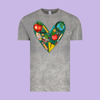 Vintage Tee teacher  heart