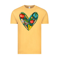 Vintage Mustard teacher  heart Vintage Tee - texasbilliewilder