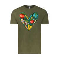 Vintage Olive teacher  heart Vintage Tee - texasbilliewilder