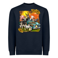 Farm Truck With Farm Animals Heavyweight Sweatshirt | Teevron