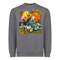 Storm farm truck with farm animals Heavyweight Sweatshirt - texasbilliewilder