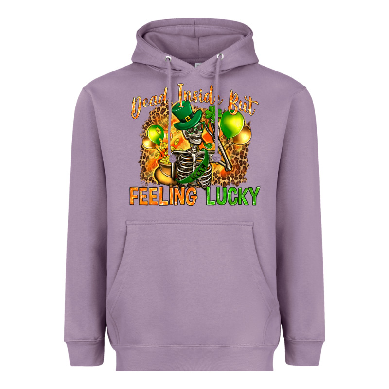 Dead Inside But Feeling Lucky Heavyweight Hoodie by NancyCooperArtShop | Teevron