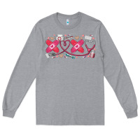 Heather Grey xoxo valentine Long Sleeve Tee - RacoonDesign