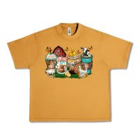 Peanut Butter farm animals coffee cups Urban Heavy Tee - Zillion Design Studio