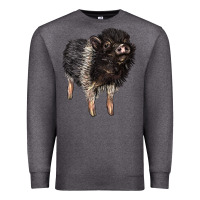 Charcoal Heather Baby Hampshire Pig Premium Sweatshirt - LillyAllenDesigns