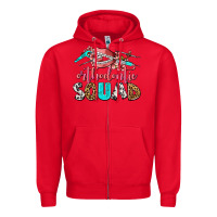 Red orthodontic squad Zipper Hoodie - AdoDesignShop