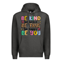 Charcoal Heather be kind be brave be true be happy be you Premium Hoodie - MaliasSmallBusiness