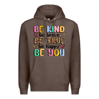 Coffee be kind be brave be true be happy be you Premium Hoodie - MaliasSmallBusiness