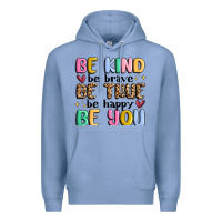 Colony Blue be kind be brave be true be happy be you Premium Hoodie - MaliasSmallBusiness