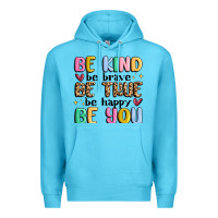 Ocean Blue be kind be brave be true be happy be you Premium Hoodie - MaliasSmallBusiness
