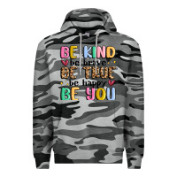 Slate Camo be kind be brave be true be happy be you Premium Hoodie - MaliasSmallBusiness